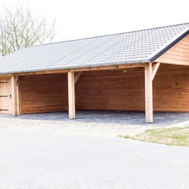 Houten tuinhuis bouw